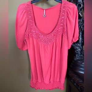 Elegant Coral Women's Top